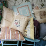 Cushions for sale at the Craft Fair 